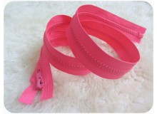 Reißverschluss aus Kunststoff 5mm trennbar 85cm -Pink